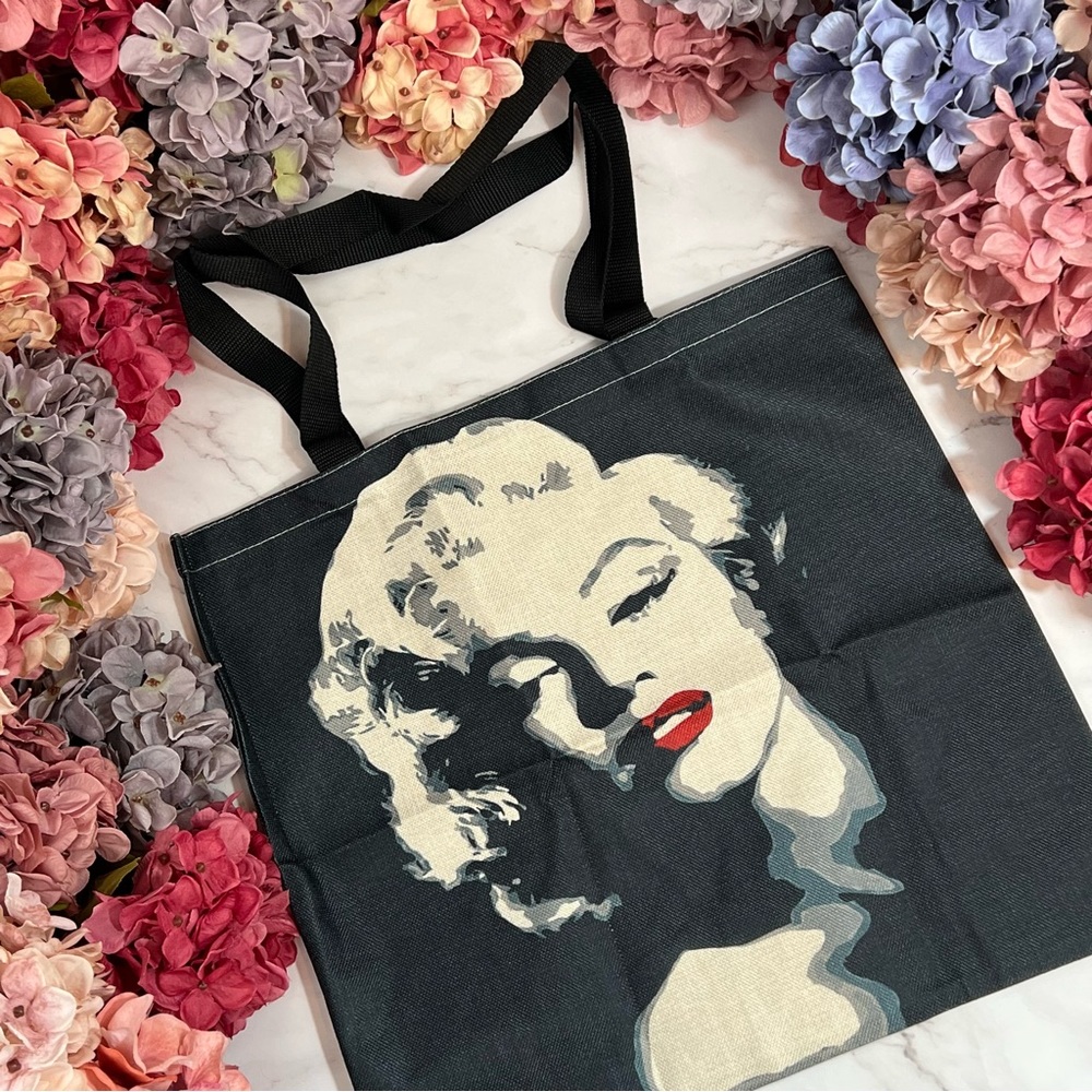 Eco-Friendly Iconic Marilyn Monroe Movie Star Folding Tote Bag - Picture 4 of 14